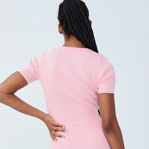 COTTON on Women S Summer Knit T-Shirt Pink Size Large - Picture 2 of 12