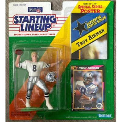 #ad Starting Lineup 1992 Troy Aikmen with special series poster $19.13