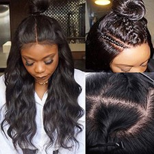 Loose Wave Virgin Brazilian Human Hair Lace Front Wigs Pre Plucked Black Women