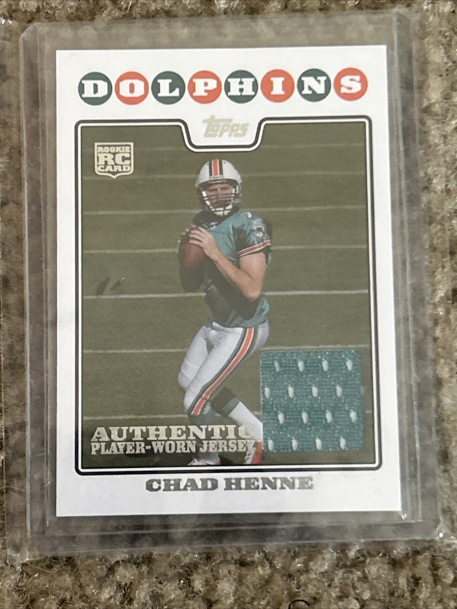 2008 Topps Chad Henne Rookie Player Worn Jersey Card Of Miami