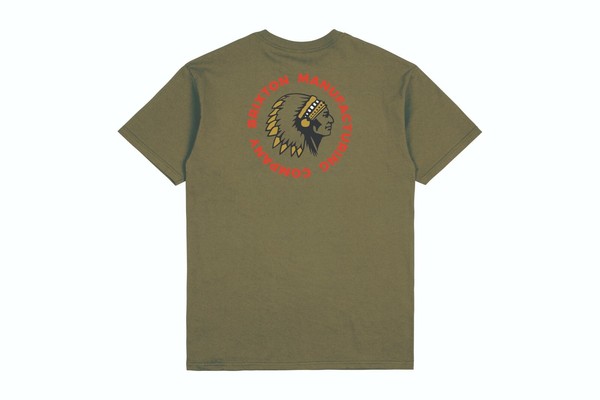 Brixton Rival Stamp T-SHIRT Neu Military Olive Gr: M Brixton Supply-image