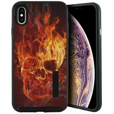 For iPhone X/ iPhone XS, Tactical Grip Dual Layer Slim Case