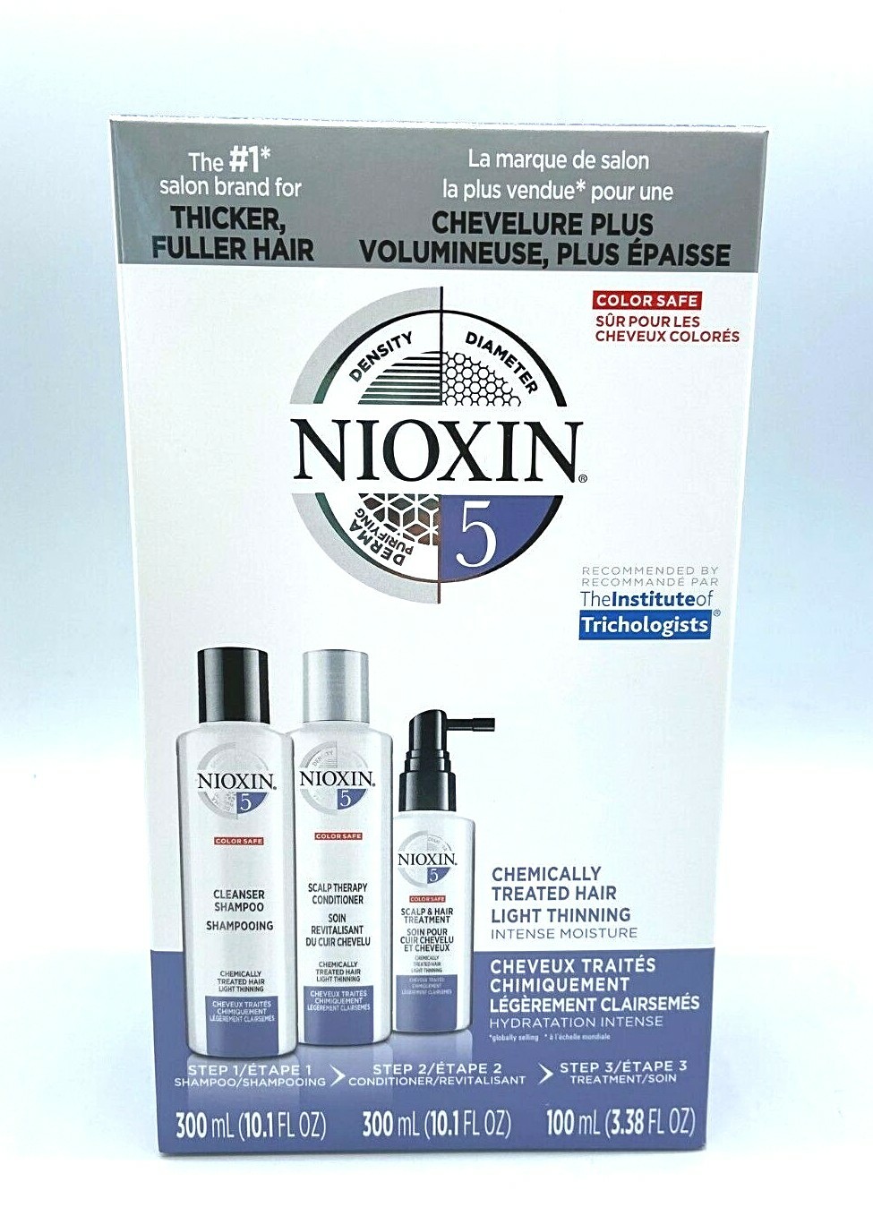 NIOXIN System 5 Очищающее средство для лечения истонченных волос набор для лечения кожи головы 3 x 101 унций 5090₽