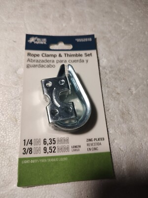 #ad #ad NEW Blue Hawk Rope Clamp And Thimble Sets 1 4quot; amp; 3 8quot; Light Duty #0552818 $5.28