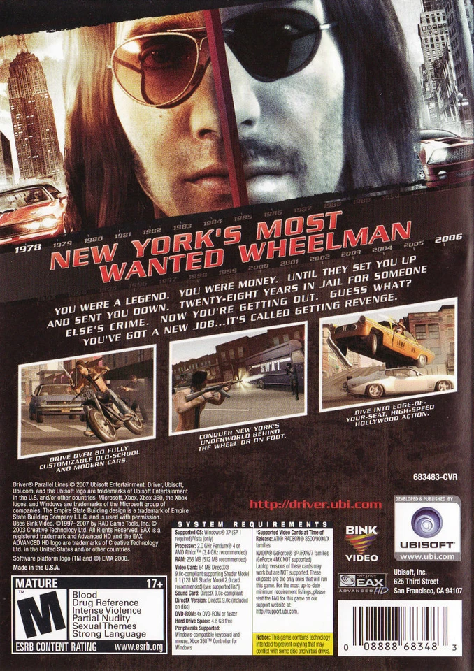 Driver: Parallel Lines PC Game Ubisoft 2007 Windows 10 11 - Image 2 of 2