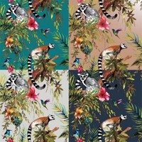 Holden Lemur Wallpaper 10m Silver Rose Gold Teal Blue Available Feature Wall 