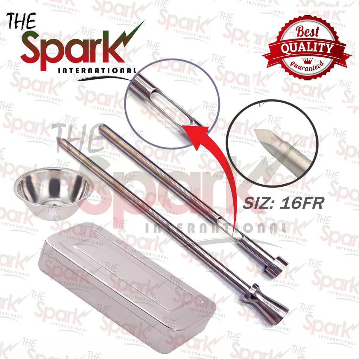 Suprapubic trocar for cystostomy 16FR Set Stainless Steel Surgical