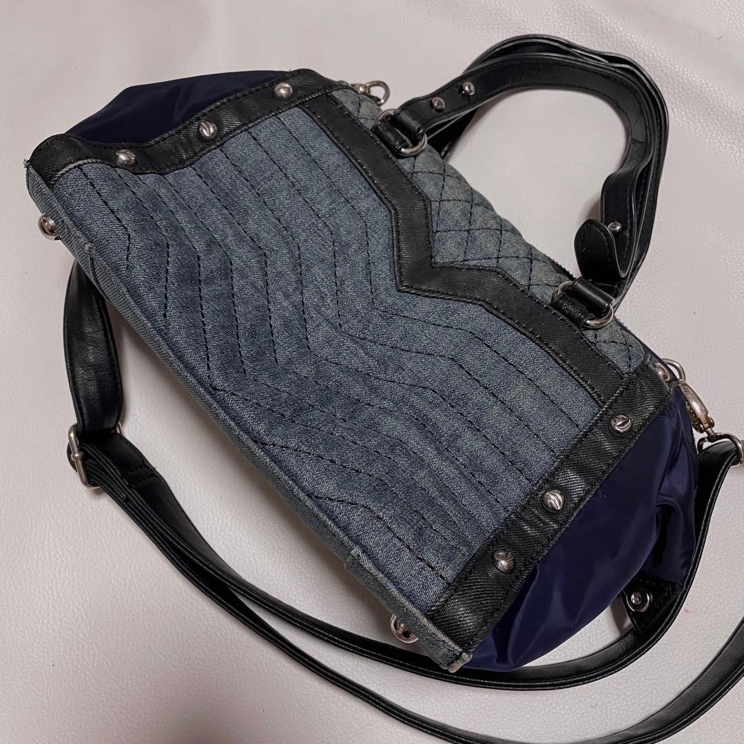 DIESEL 2Way Shoulder Bag Y2K Archive Studs Quilted Si… - Gem