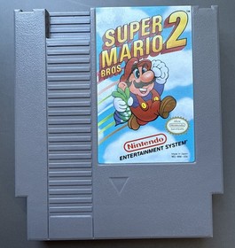 Super Mario Bros 2 (Nintendo NES, 1988) Authentic Cartridge + Manual!!