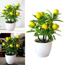 Artificial Lemon Tree Plant Topiary Potted Fake-Plant Flower Garden Home Decor