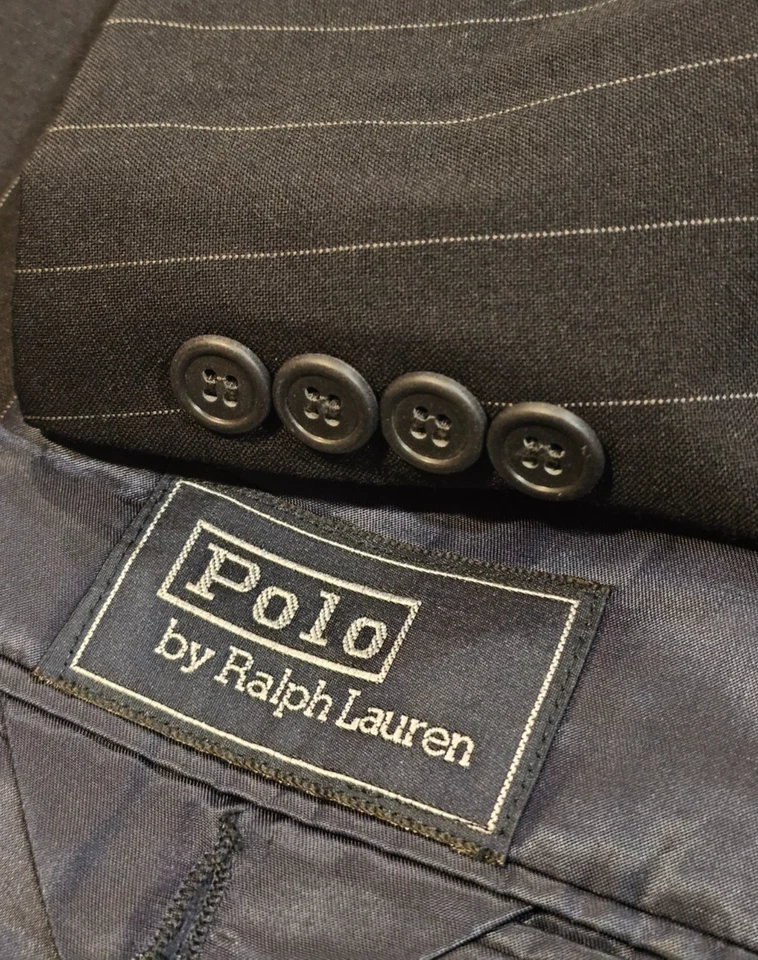 Polo от Ralph Lauren 100% шерсти темно-синий сшитый лацкан спортивная куртка Blazer 42S - Изображение 2 из 4