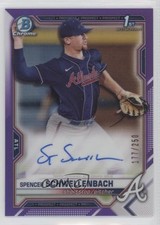 2021 Bowman Draft Chrome Pick Purple Refractor Spencer Schwellenbach Auto 12fp