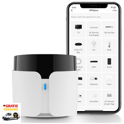 Smart Remote Hub RM5plus Universal IR Fernbedienung Alexa Google Assistant WLAN