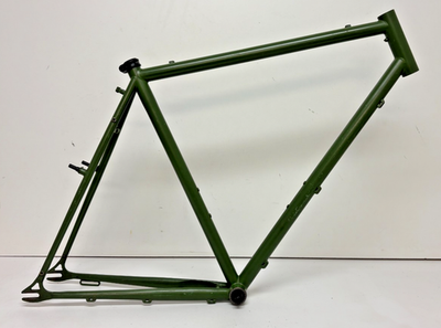 緑色シティサイクル スチールフレーム Green Steel 56cm C-T Road Bike/Fixie Horizontal Dropout Frame +