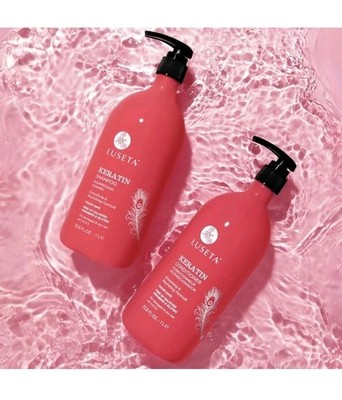 Lot Of 2 Luseta Keratin Smooth Shampoo and Conditioner Color Safe  33.8 oz. Ea