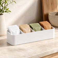Organizador de sobres de cocina | Almacenamiento de despensa de materiales reciclados para té, azúcar y