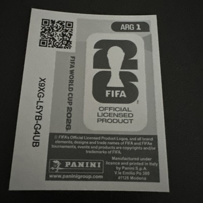 2026 Panini FIFA World Cup Argentina Crest ARG1 Foil Sticker AFA