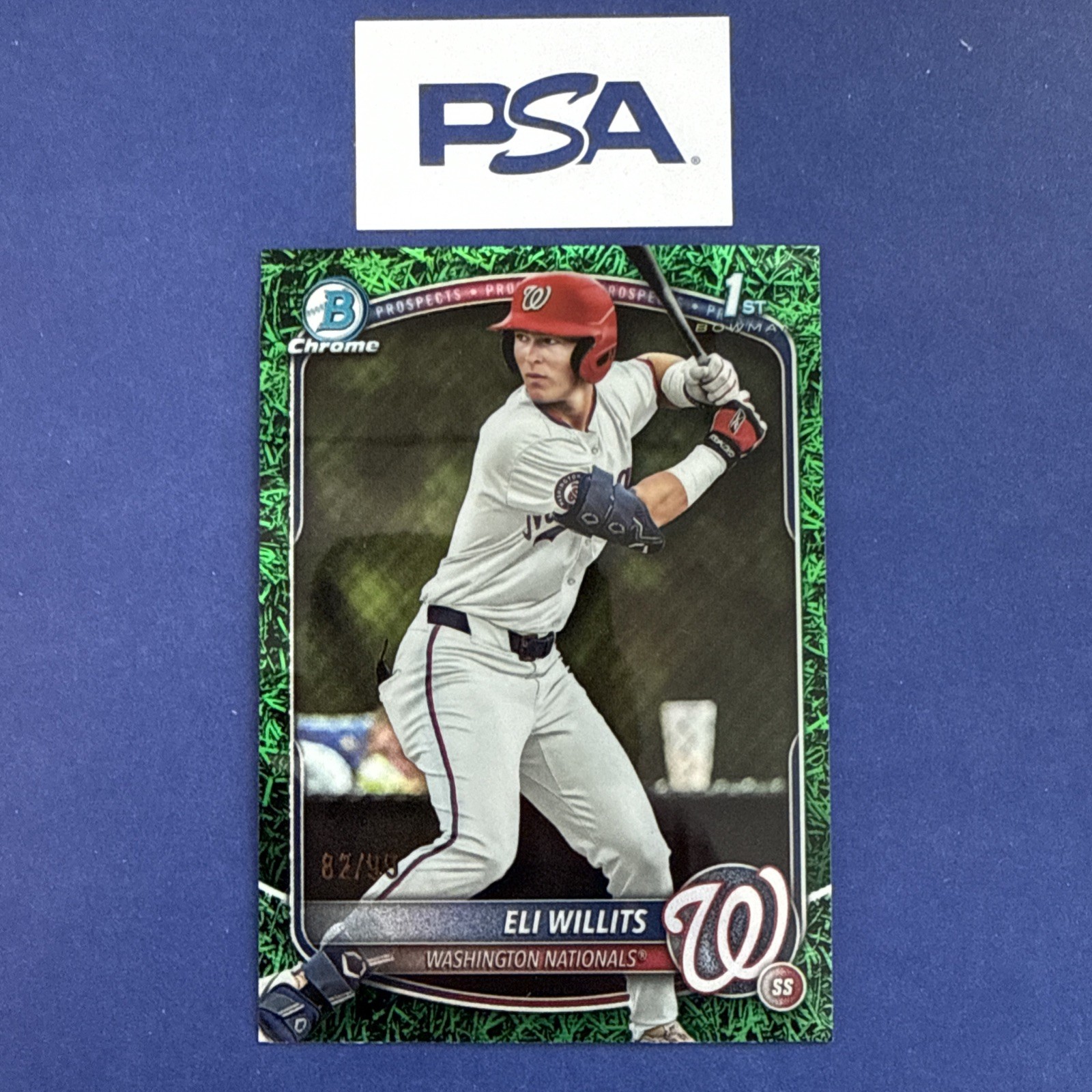 ELI WILLITS 2025 BOWMAN CHROME DRAFT 1ST GREEN GRASS #BDC-1 C /99