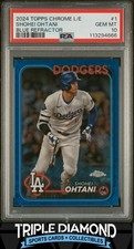 2024 Topps Chrome Logofractor #1 Shohei Ohtani Blue Refr #123/150 PSA 10 B466