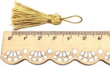  TM 20PCS Golden Mini Small Craft Tassels 5.5Cm Long for Decorative Key Cushion