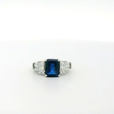 Sterling Silver CZ Blue Stone Ring - Size 5.25 C31028573