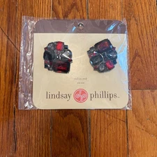 NEW Lindsay Phillips One Size Interchangeable Shoe Snaps Charms Robin Red