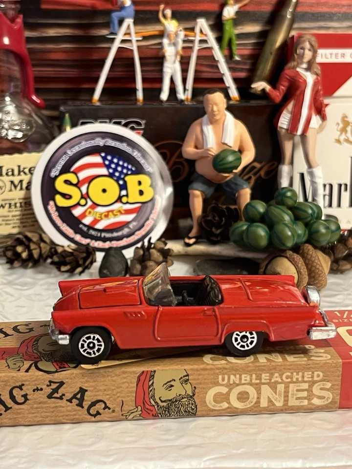 CORGI 1957 Ford Thunderbird Convertible Red Diecast USED EX Condition England - Image 3 of 4