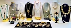 HUGE HIGH END ALL GOLD TONE VINTAGE JEWELRY LOT-75 PC-JULIANA-TRIFARI-MONET-CORO