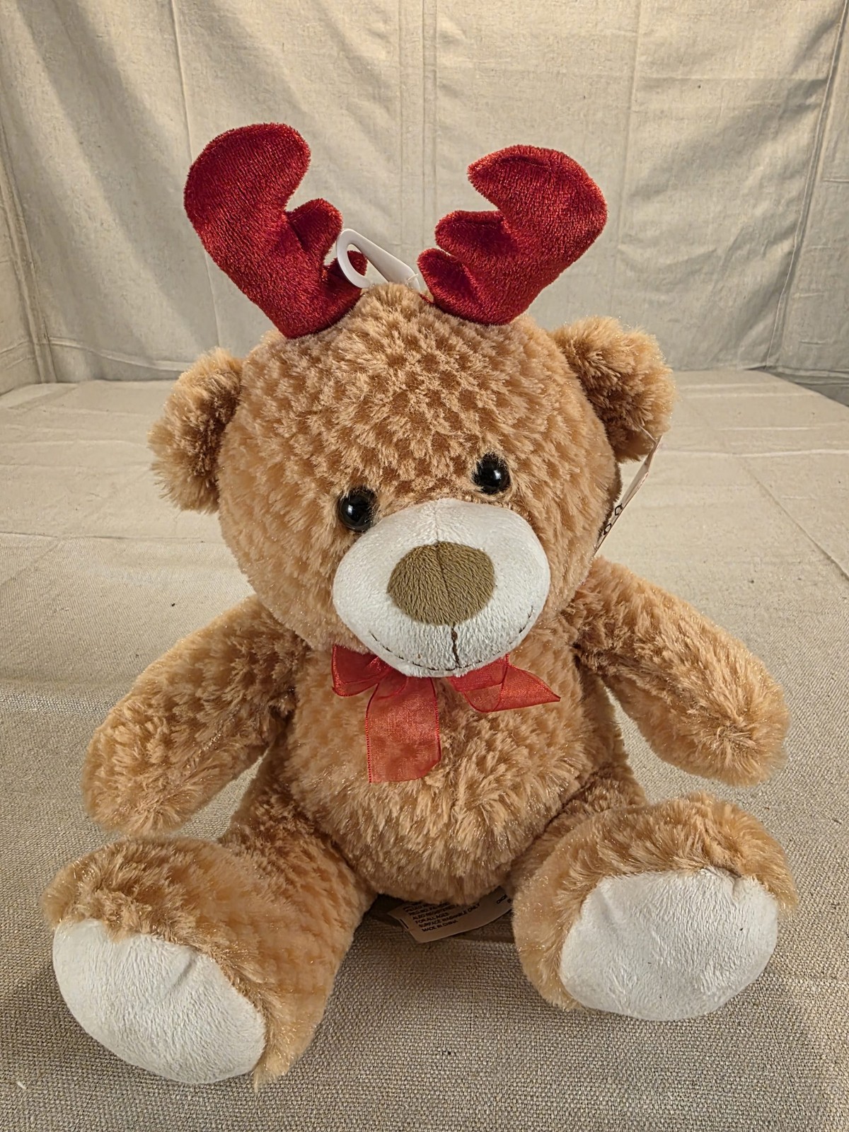 Hug & Luv Plush Reindeer Bear Christmas Stuffed Animal New