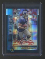 2002 BOWMAN CHROME Jeremy Shockey RC AUTOGRAPH XFRACTOR RED INKS SSP /10 GIANTS