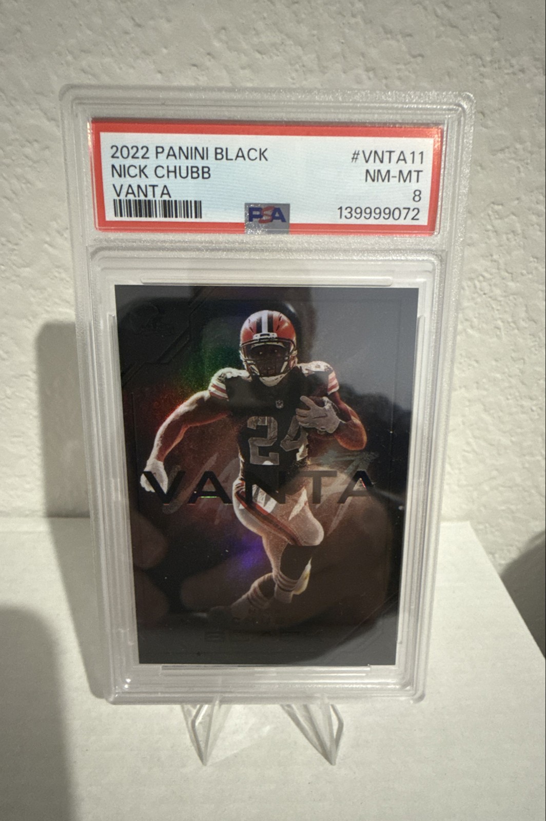 2022 Panini Black - Vanta Nick Chubb #VNTA-11 PSA 8