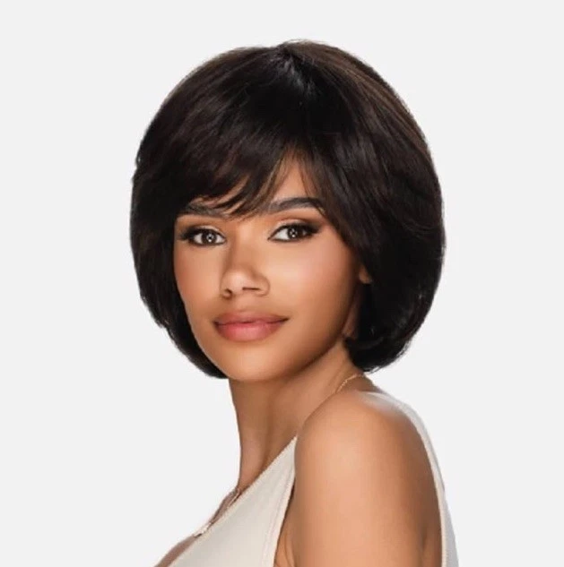 Vivica A. Peluca de pelo humano Fox atada a mano HMB - Kate FS1B/30 negro cobre Foto 3 de 4