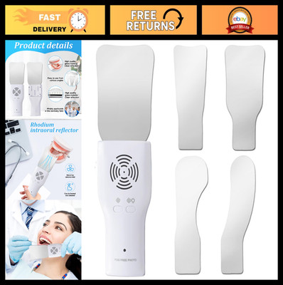 Fog-Free Dental Photographic Mirror Kit - 4 Intraoral Reflective Mirrors, LED Li