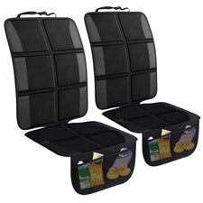 Car Seat Protector 2-Pack with Organizer Pockets, Waterproof