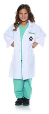 Kid's Children's Veterinarian Lab Coat and Scrubs Costume Set Childrens Costu...