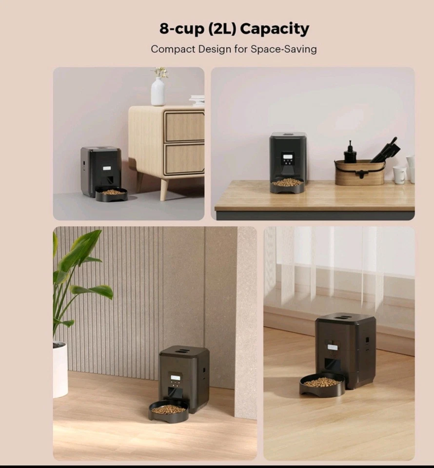 2L Futterautomat Futterspender Automatischer Futternapf für Katzen Hunde - Bild 2 von 4