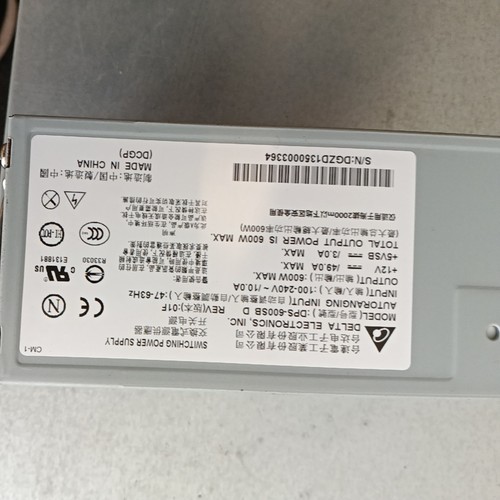 DELTA ELECTRONICS .INC MODEL NUMBER:DPS-600SB D - 第 4/5 張圖片
