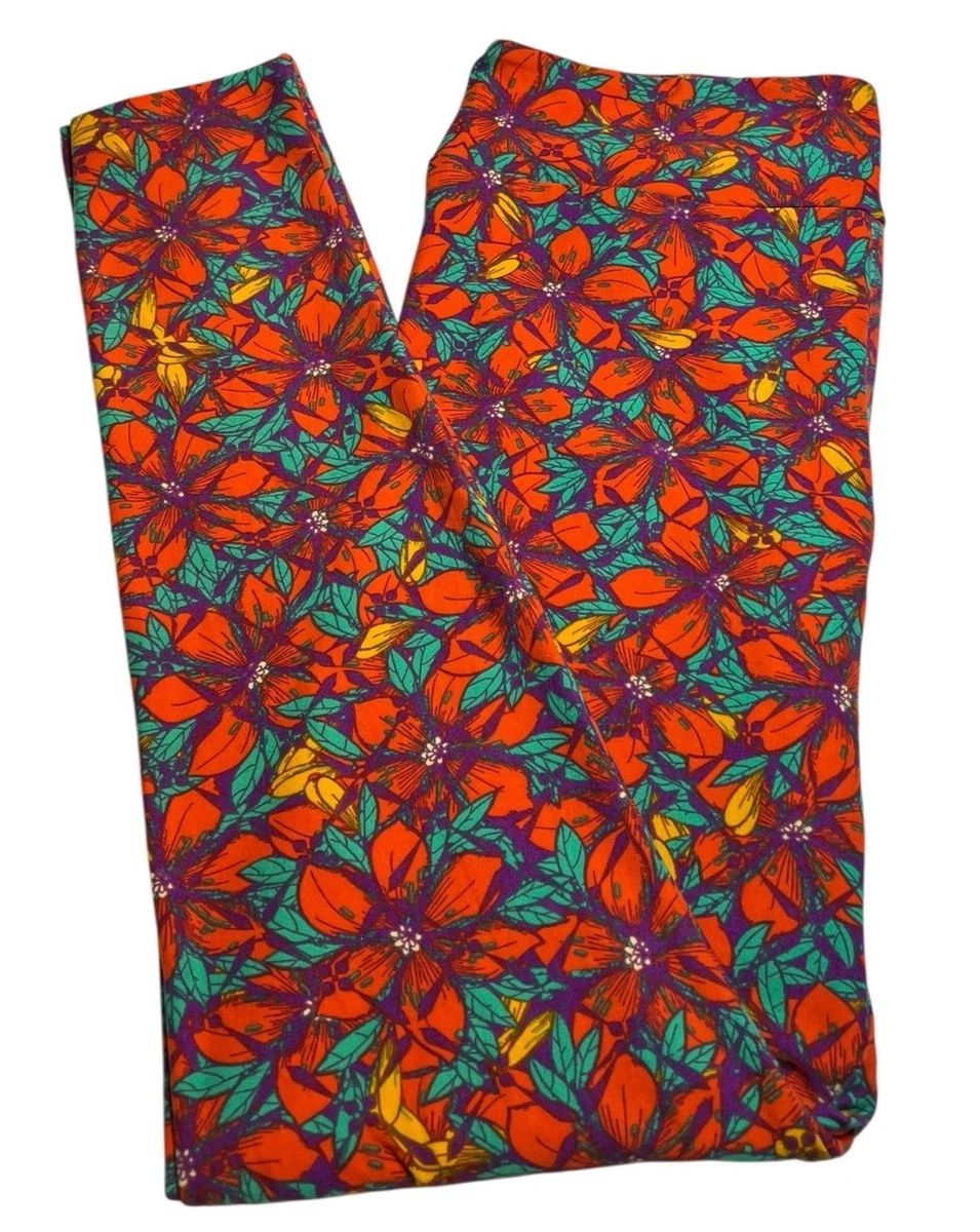 Legging LuLaRoe Thème De Noël - One Size, Rouge Motif Flocons, Livraison Offerte