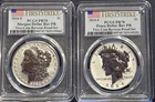 2024-S Reverse Proof Morgan and Peace Silver Dollar 2pc Set PCGS PR70 FS Flag
