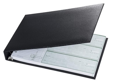 Executive 7 Ring Check Binder 500 Check Capacity for 9x13 Inch Sheets