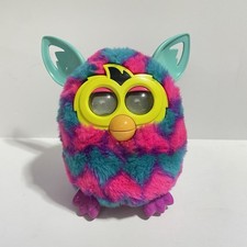Hasbro Furby Boom Pink Blue Hearts Interactive Plush Toy 2012 Works