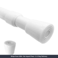 AIJIEGUANG Spring Tension Curtain Rods 28-43in Spring Load Adjustable Expandable