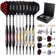 Turnart Darts Plastic Tip - Professional Soft Tip Darts Set for Electronic Da...