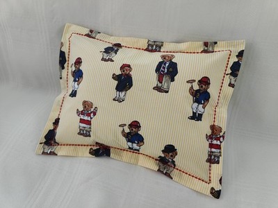 1 ONE RALPH LAUREN TEDDY BEAR Yellow TOSS PILLOW Sham (12x16 inch) New