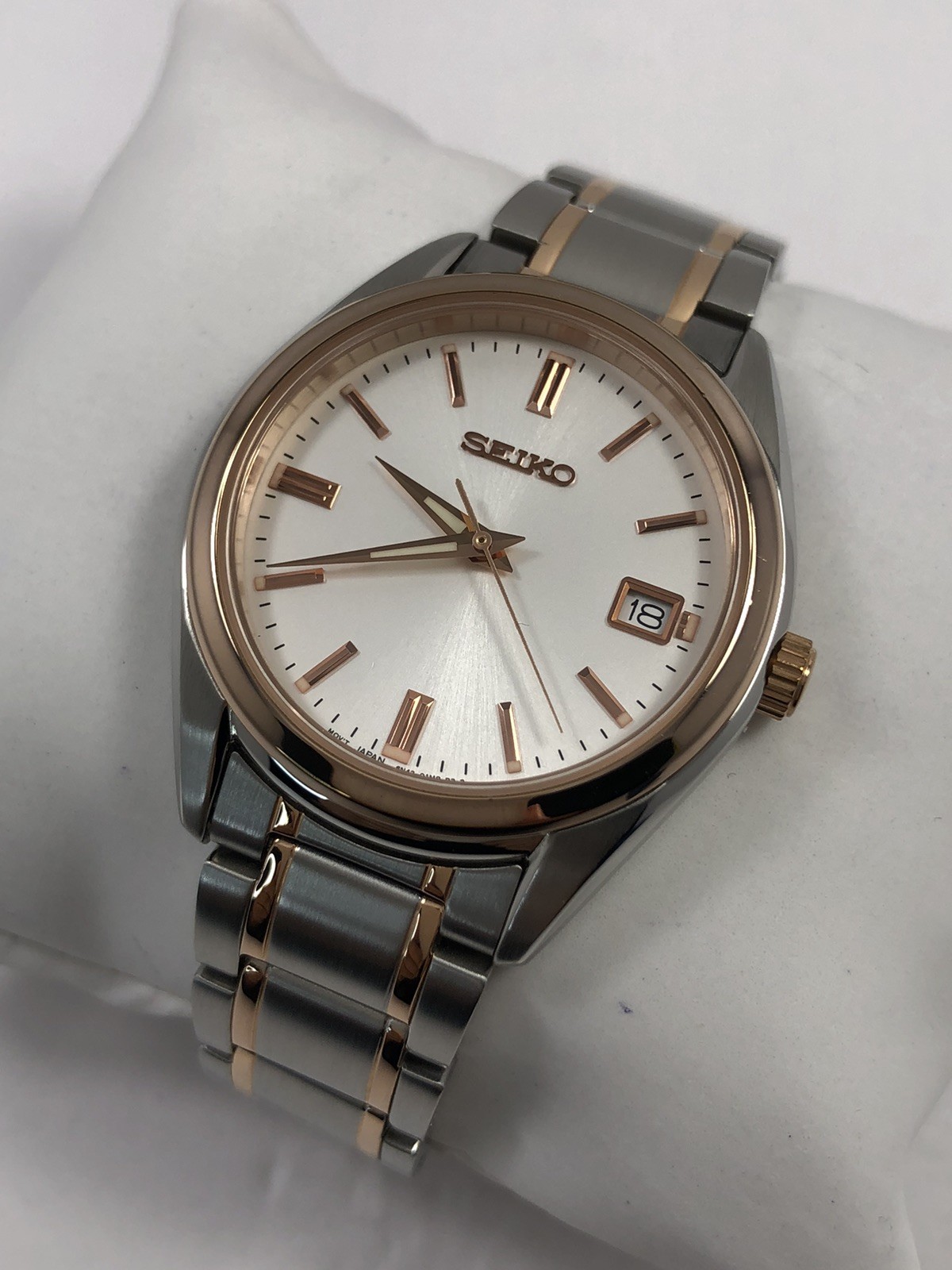 Seiko Essentials Quartz Silver Dial Two Tone Stai… - image 4