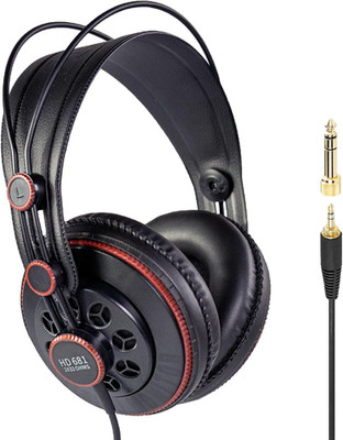 Superlux HD681 Semi-Open Studio Headphones, Wired Over-Ear with 50mm Neodymium D