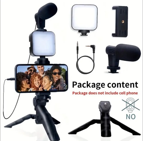 Smartphone Content Creator & Vlogging Kit With LED Lights, Microphone & Tripod - 第 9/11 張圖片