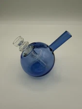 GRAV® 4" Spherical Pocket Bubbler 10mm Glass – Blue