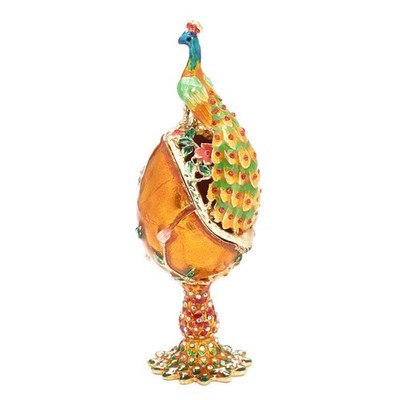Egg Hand Painted Jewelry Trinket Box Gift for Easter Home Decor