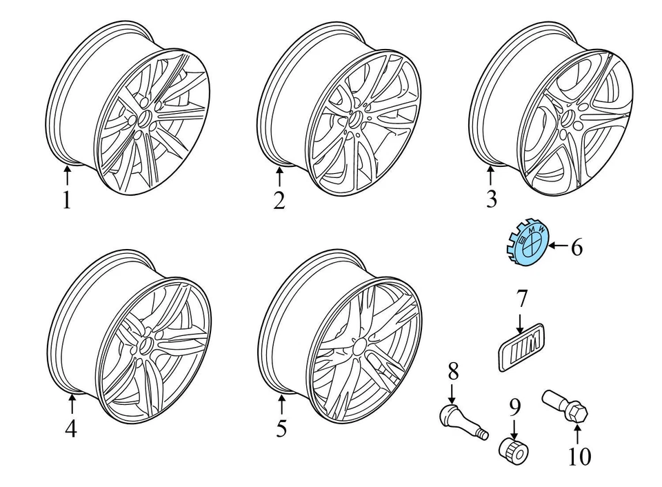 1988-1992 BMW 735IL - Wheel Center CAP 6783536 - Image 4 of 4